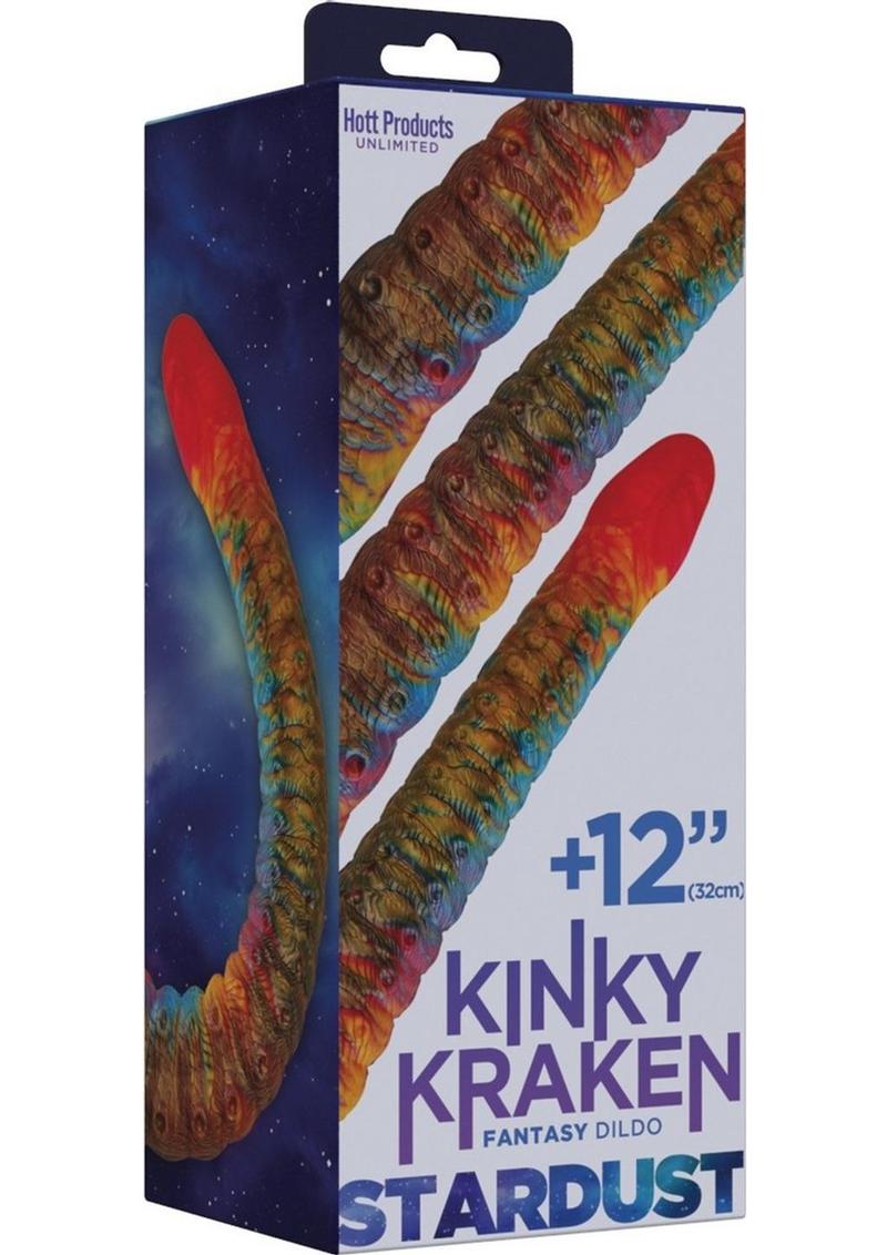Stardust Kinky Kraken Silicone Dildo with Suction Cup 13in - Multicolor