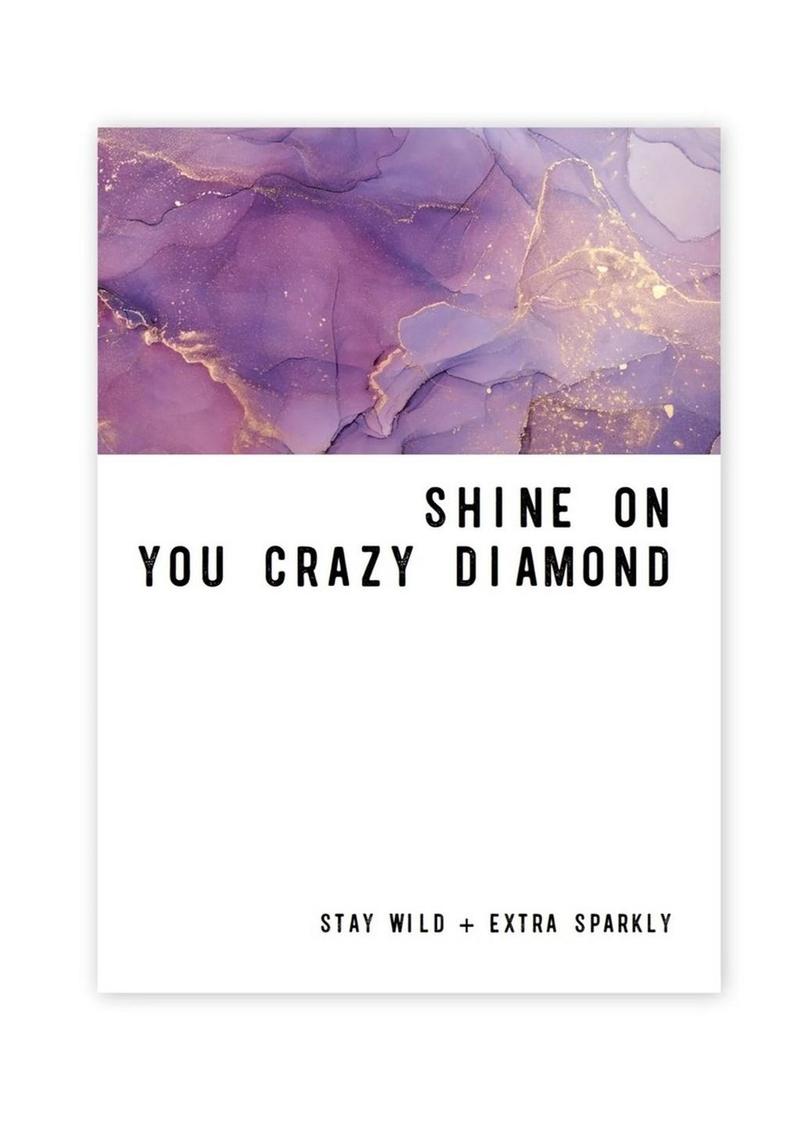Warm Human 	Crazy Diamond Greeting Card