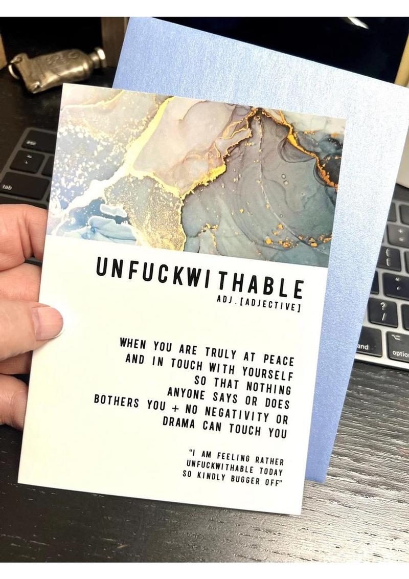 Warm Human 	Unfuckwithable Greeting Card