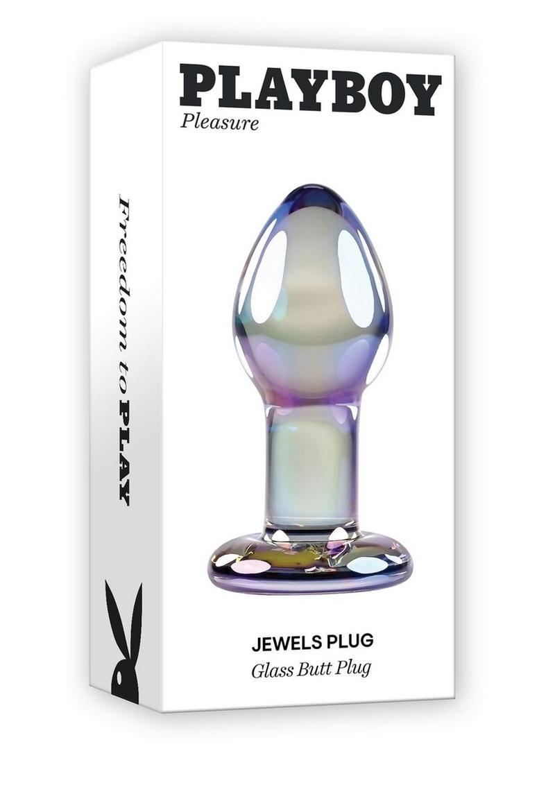 Playboy Jewels Glass Plug - Purple