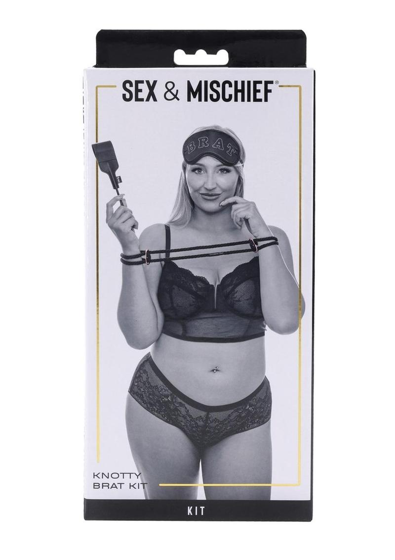 Sex and Mischief Knotty Brat Kit - Black/Rose Gold
