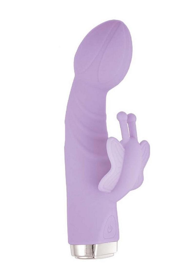 My Secret Butterfly Rechargeable Silicone Rabbit Vibrator - Purple