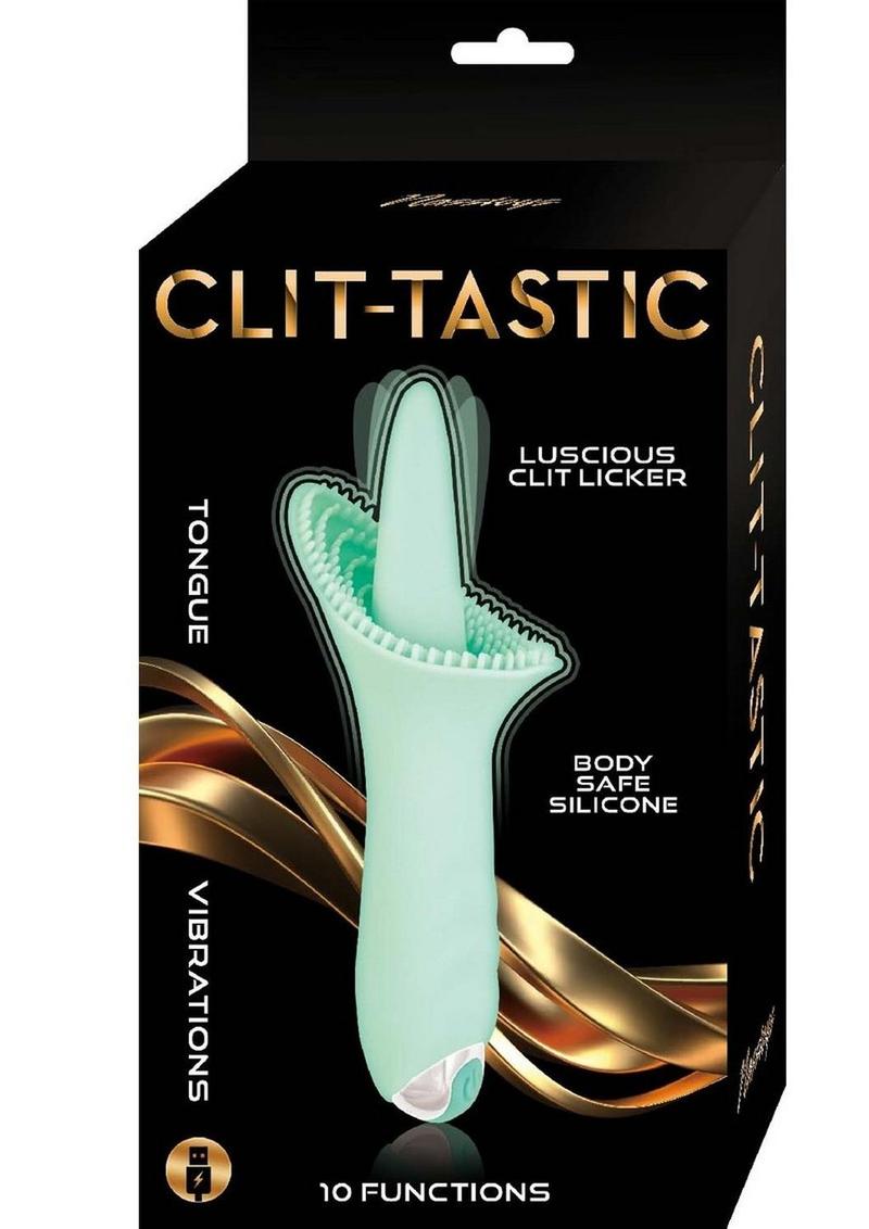Clit-Tastic Luscious Clit Licker Rechargeable Silicone Clitoral Vibrator - Aqua