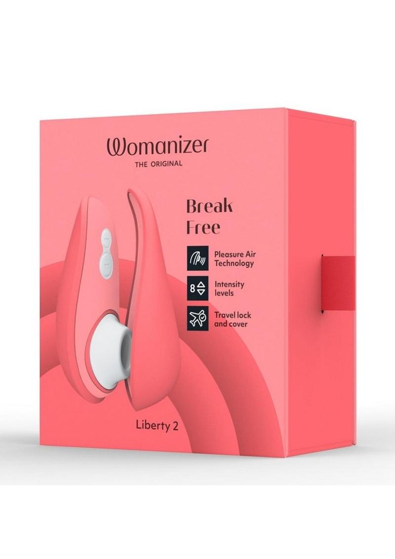 Womanizer Liberty 2 Rechargeable Silicone Clitoral Stimulator - Vibrant Rose