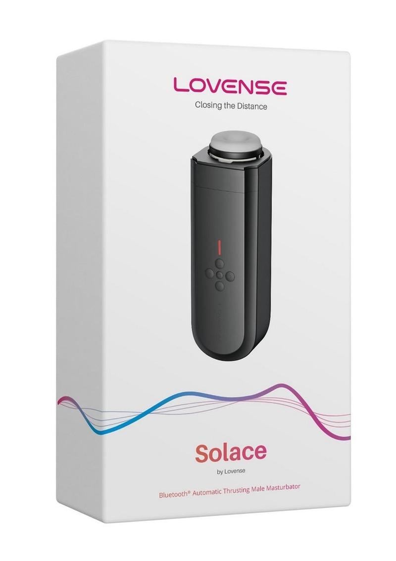 Lovense Solace Rechargeable Thrusting Pussy Masturbator - Black