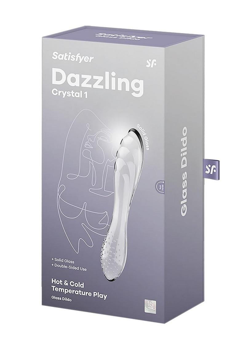 Satisfyer Dazzling Crystal 1 Glass Dildo - Clear