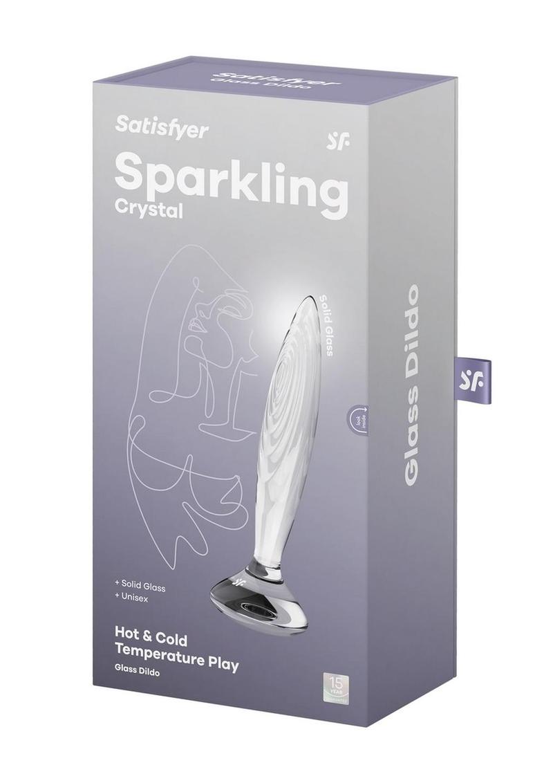 Satisfyer Sparkling Crystal Glass Dildo - Clear