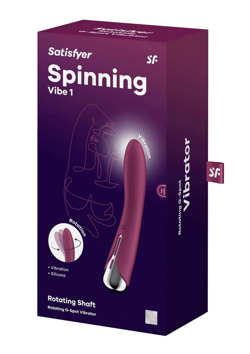Satisfyer Spinning Vibe 1 Rechargeable Silicone Rotating G-Spot Vibrator - Red