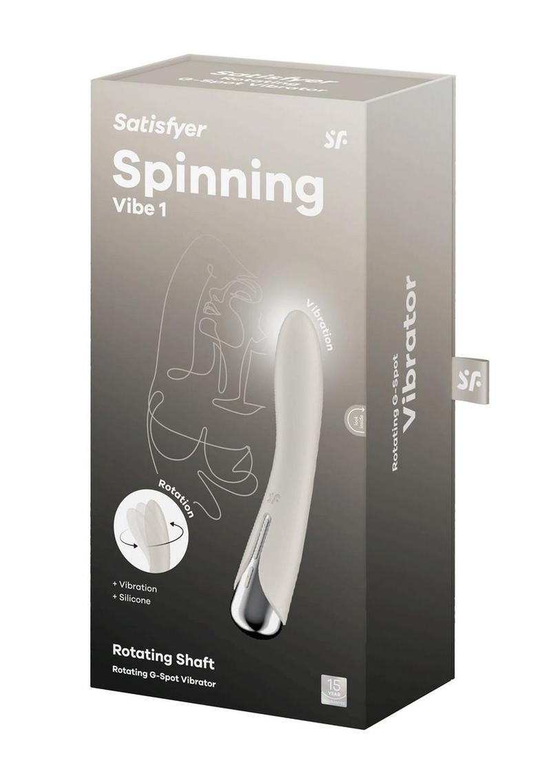 Satisfyer Spinning Vibe 1 Rechargeable Silicone Rotating G-Spot Vibrator - Beige