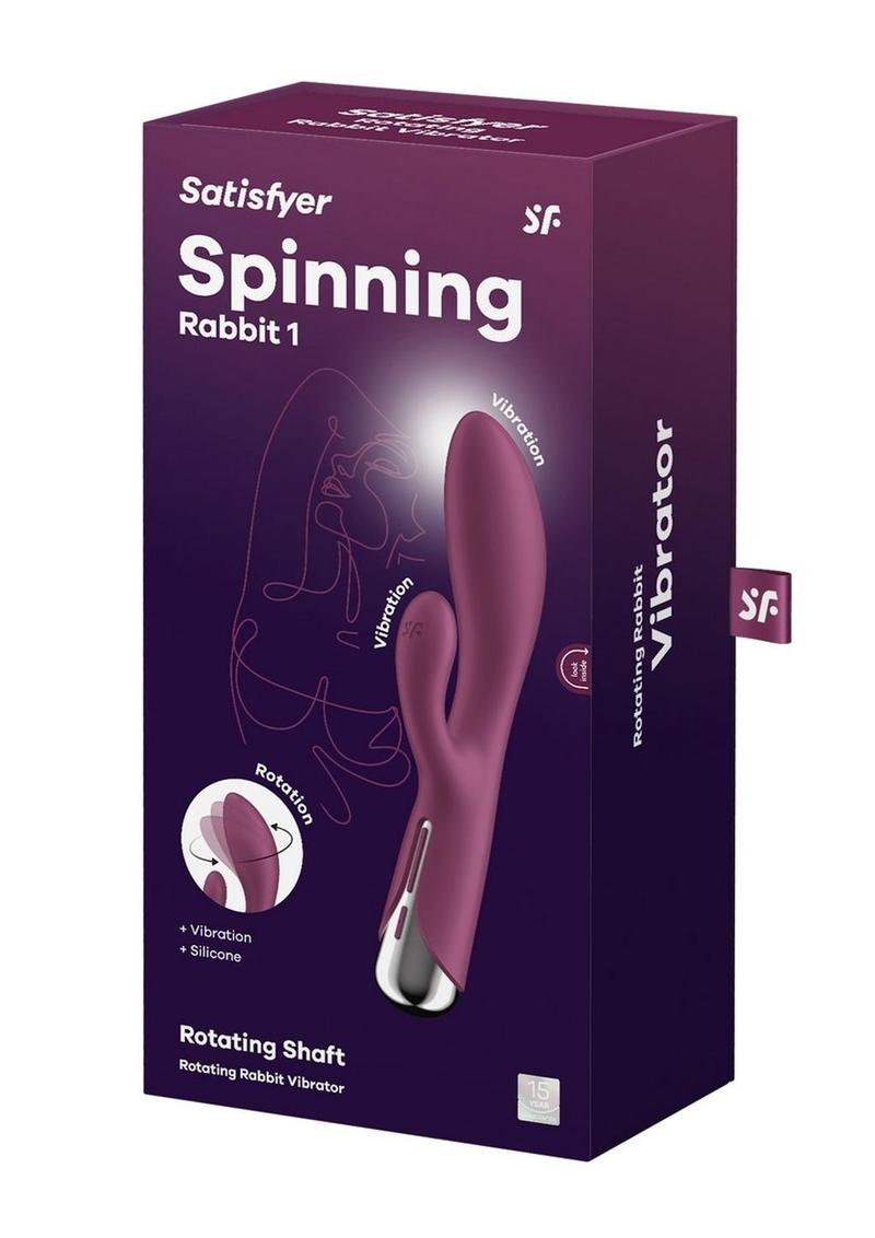 Satisfyer Spinning Rabbit 1 Rechargeable Silicone Rabbit Vibrator - Red