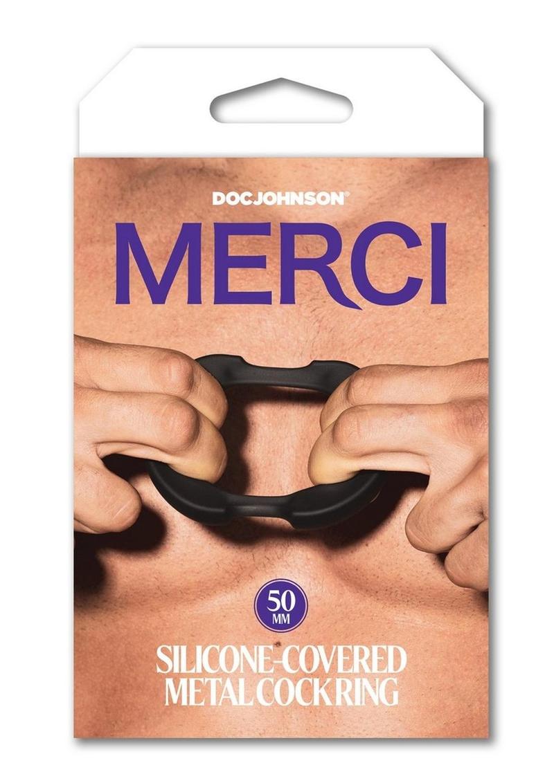 Merci Silicone Covered Metal Cock Ring 50mm