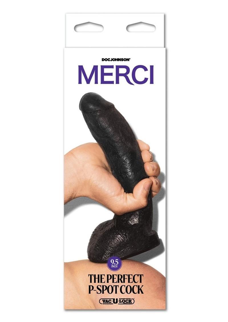 Merci The Perfect P-Spot Cock with Removal Vac-U-Lock Suction Cup - Black