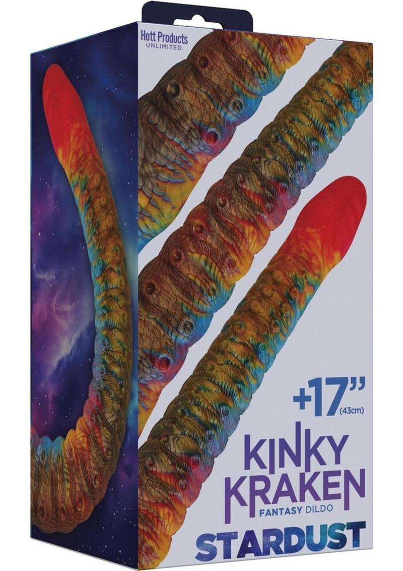 Stardust Kinky Kraken Silicone Dildo with Suction Cup 17in - Multicolor