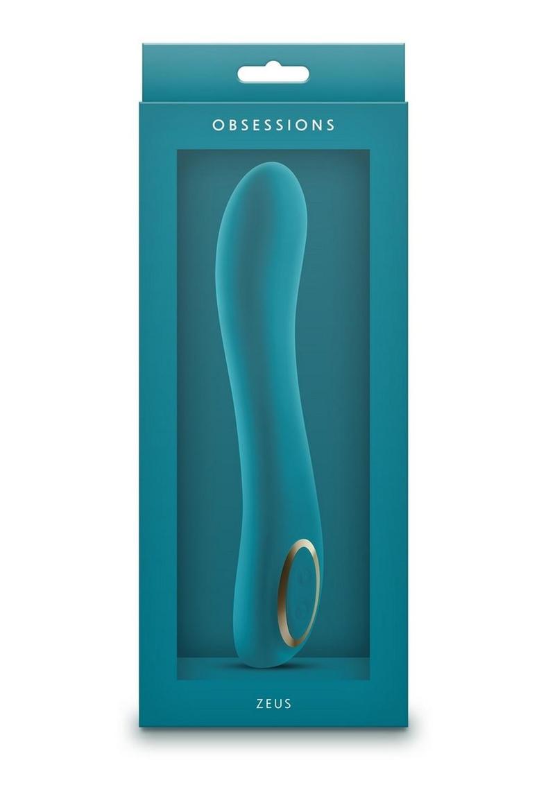 Obsessions Zeus Rechargeable Silicone Vibrator - Teal