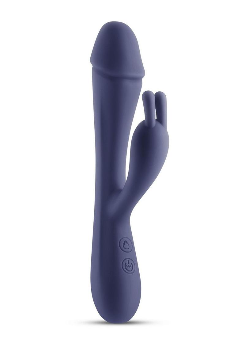 Obsessions Scarlett Rechargeable Silicone Rabbit Vibrator - Navy