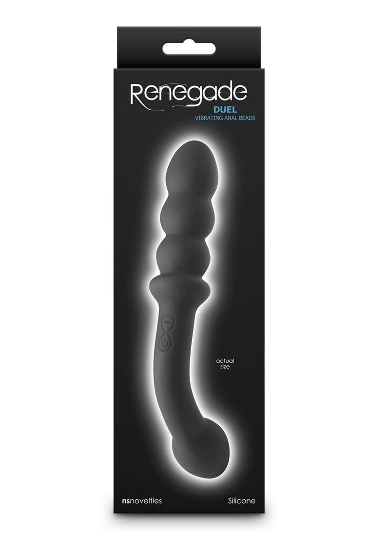 Renegade Duel Rechargeable Silicone Dual End Vibrator - Black