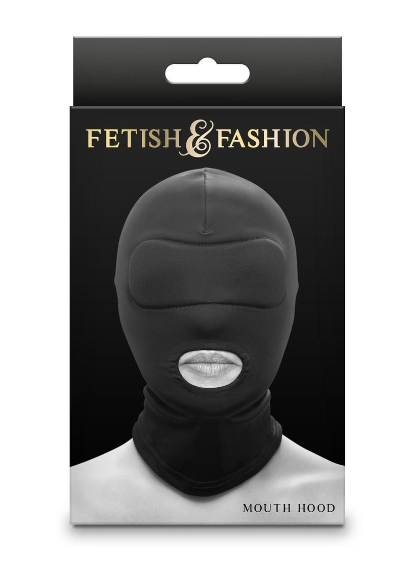 Fetish and Fashion Mouth Hood - Black