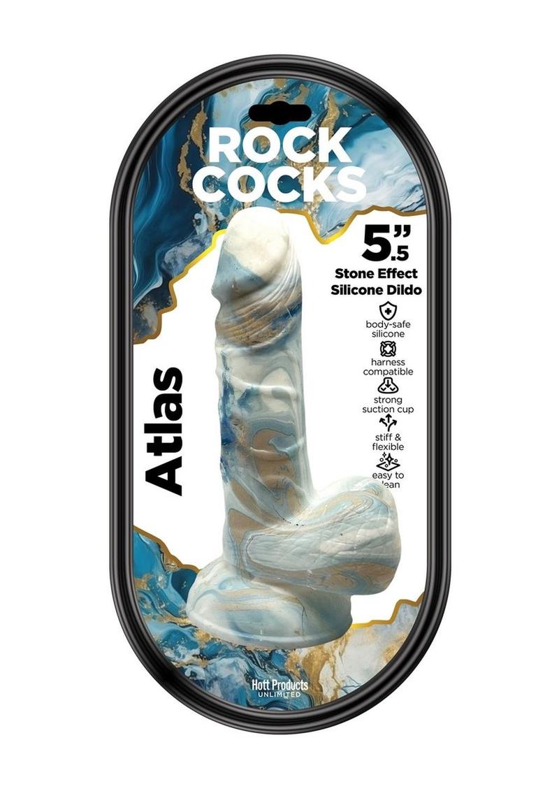 Rock Cocks Atlas Silicone Dildo 5.5in - Multicolor