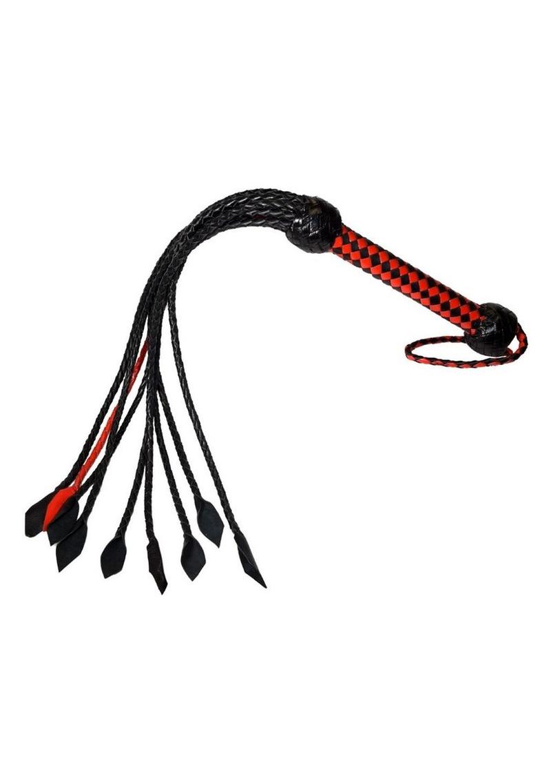 Prowler RED Short Handle Flogger - Red/Black