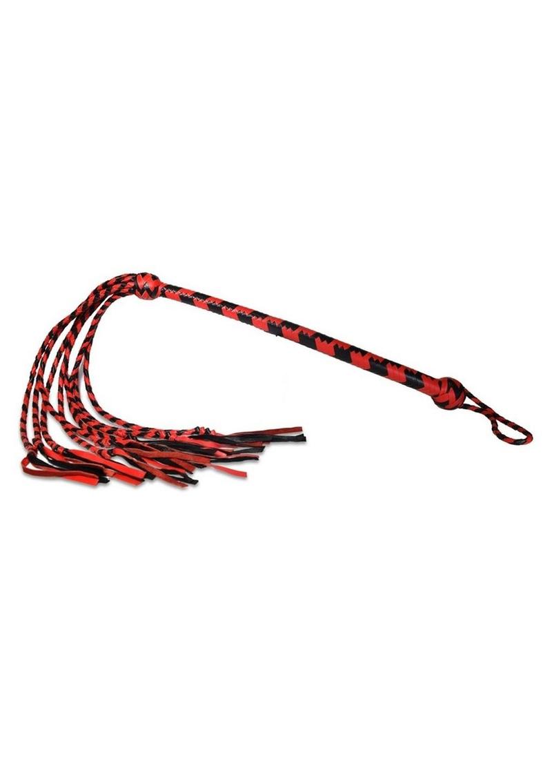 Prowler RED Long Handle Flogger - Red/Black