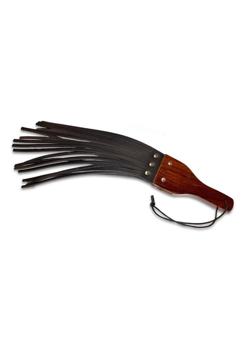Prowler RED Leather and Wood Fringe Paddle - Black/Brown