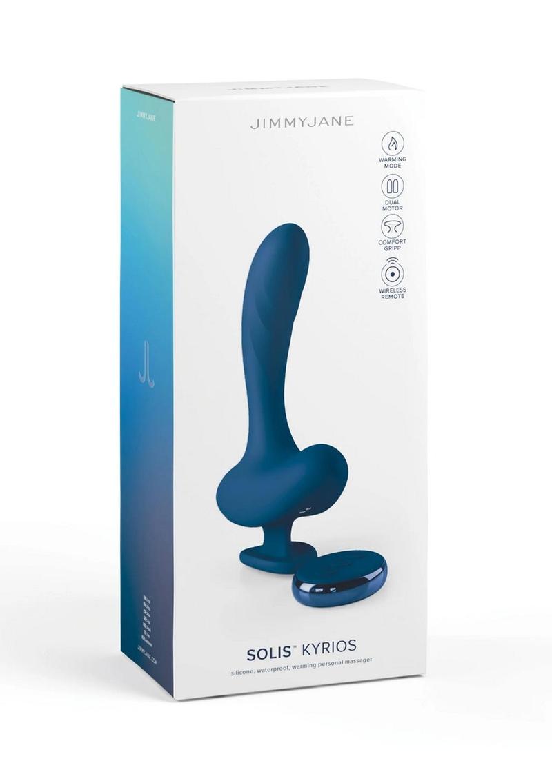 JimmyJane Solis Kyrios Rechargeable Silicone Prostate Massager - Blue