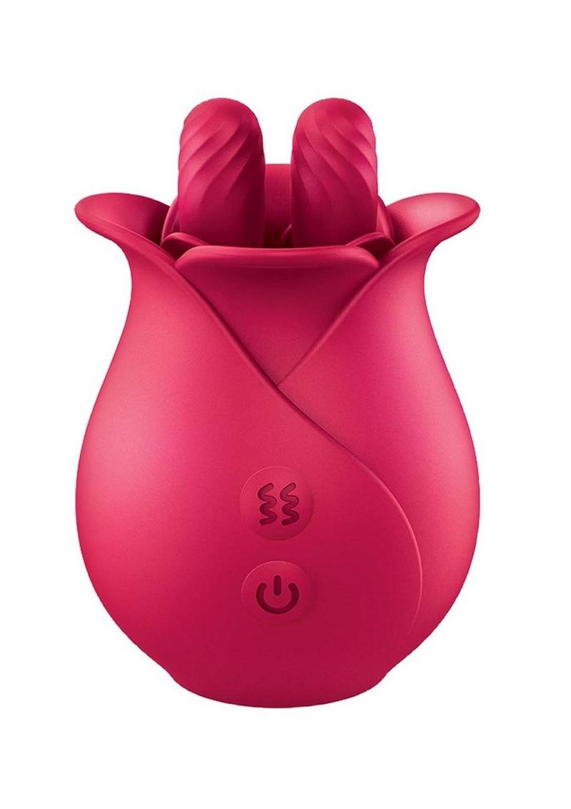 Clit-Tastic Tulip Rechargeable Silicone Finger Massager - Red