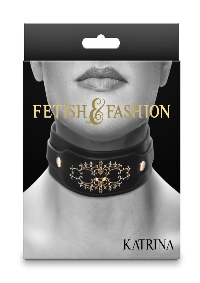 Fetish and Fashion Katrina Collar - Black/Gold