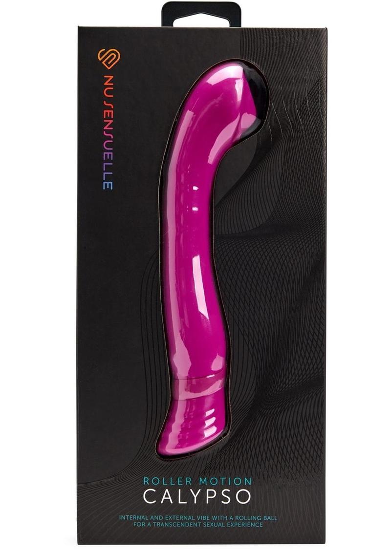 Nu Sensuelle Calypso Rechargeable Silicone Roller Motion G-Spot Vibrator with Clitoral Stimulation - Magenta