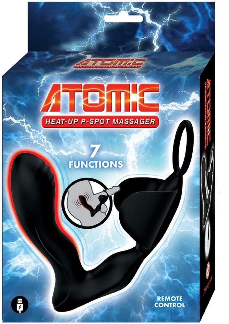 Atomic Heat Up Rechargeable Silicone Massager - Black