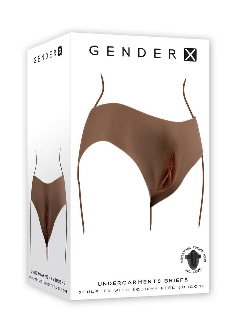 Gender X Undergarments Briefs with Silicone Vagina - Chocolate