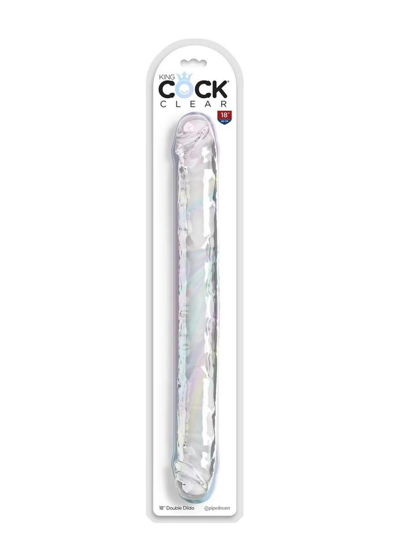 King Cock Clear Double Dildo 18in