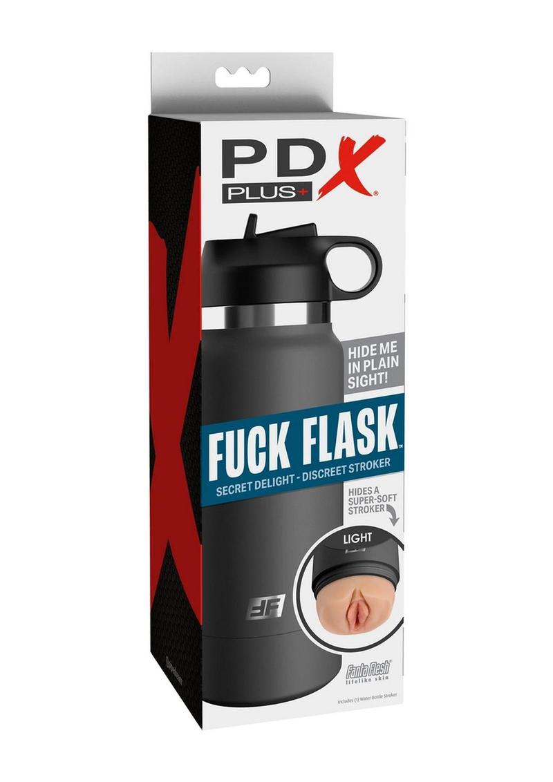 PDX Plus Fuck Flask Secret Delight Pussy Stroker - Vanilla/Grey