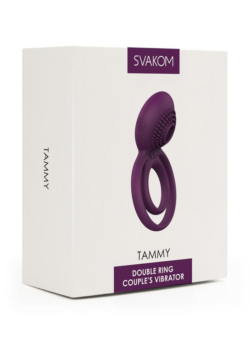 Svakom Tammy Silicone Rechargeable Clitoral Stimulator Couple`s Ring - Purple