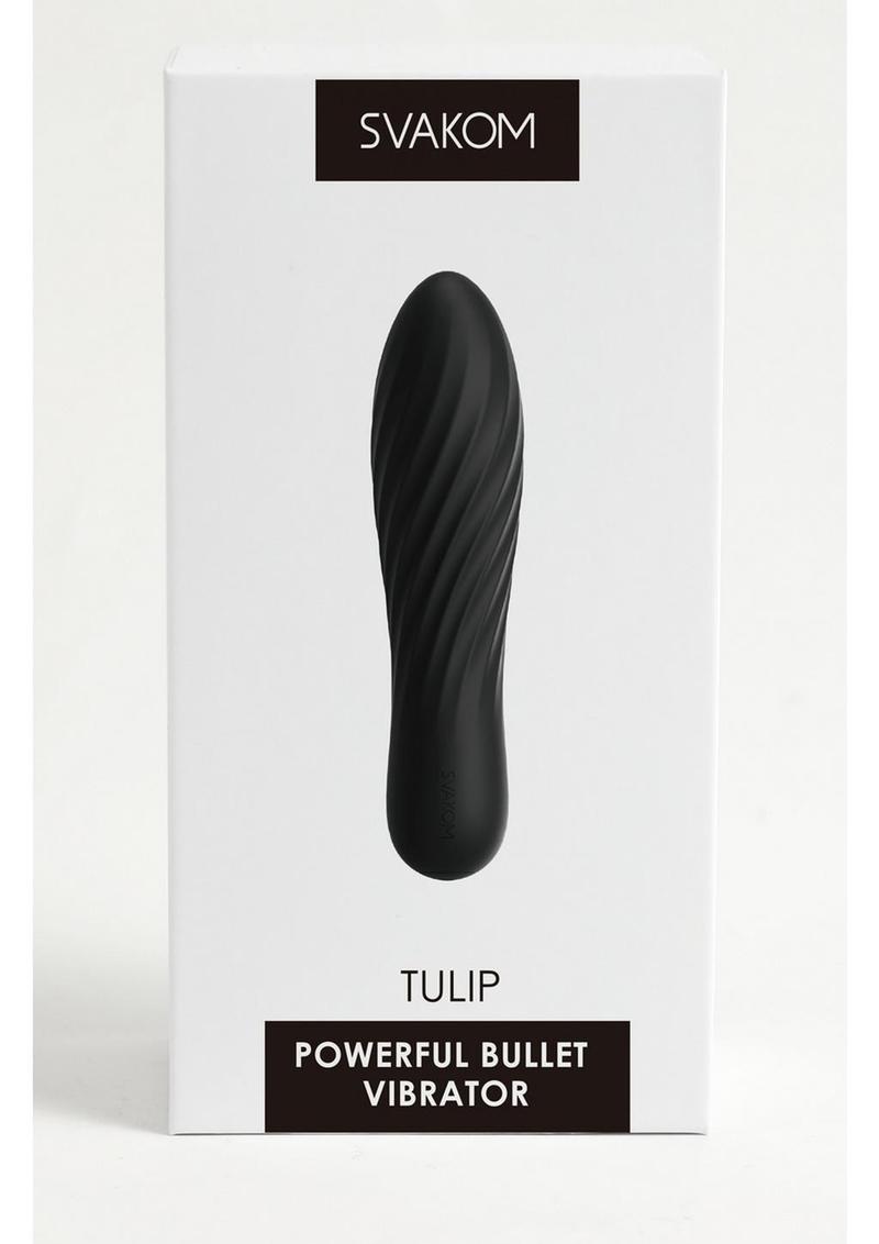 Svakom Tulip Rechargeable Silicone Bullet - Black