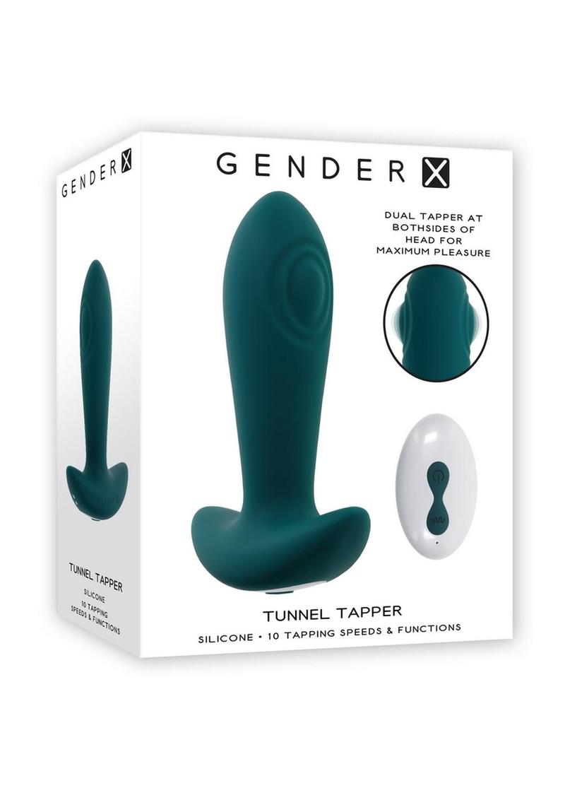 Tunnel Tapper Rechargeable Silicone Anal Plug - Green