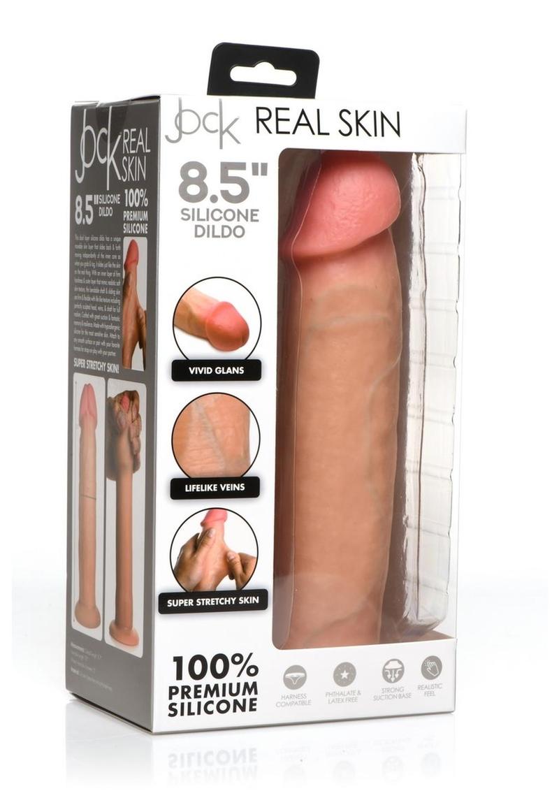 Jock Real Skin Silicone Dildo 8.5in - Vanilla