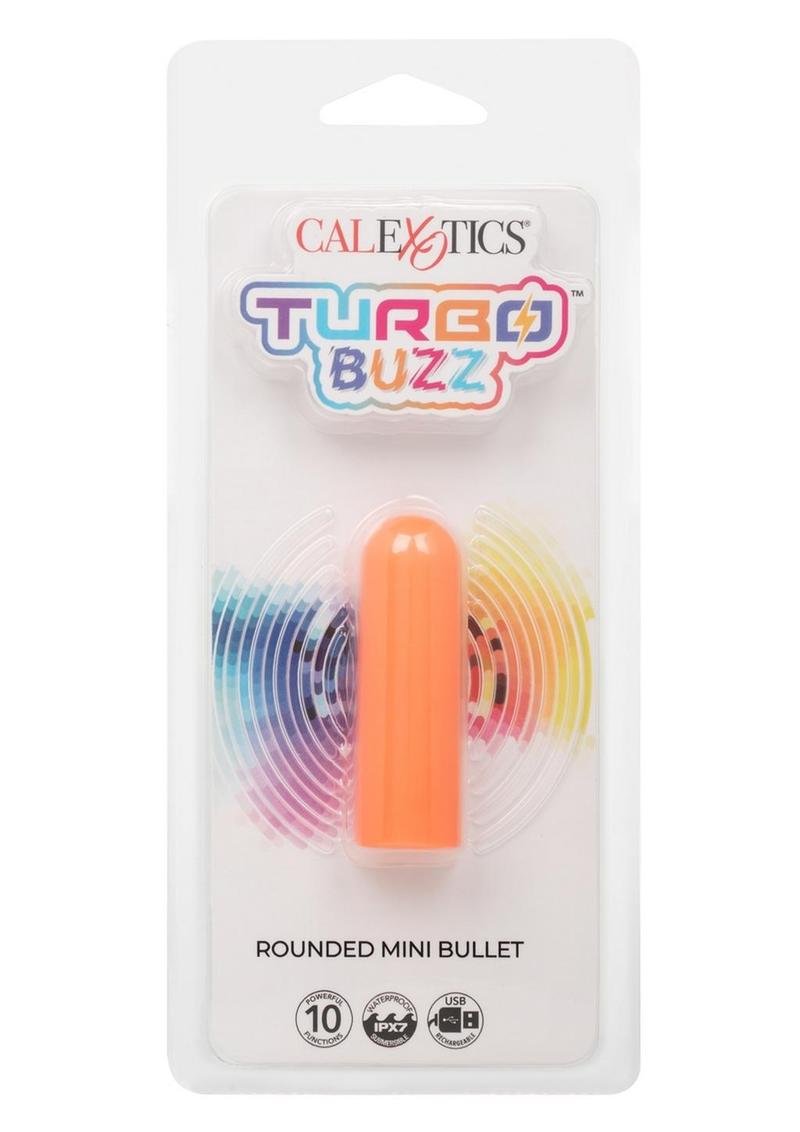 Turbo Buzz Rechargeable Rounded Mini Bullet - Orange