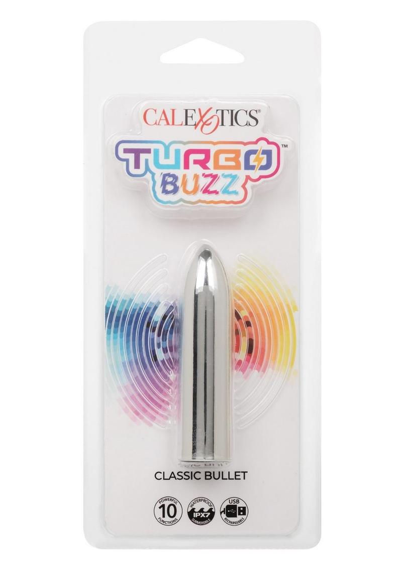 Turbo Buzz Classic Rechargeable Bullet - Silver