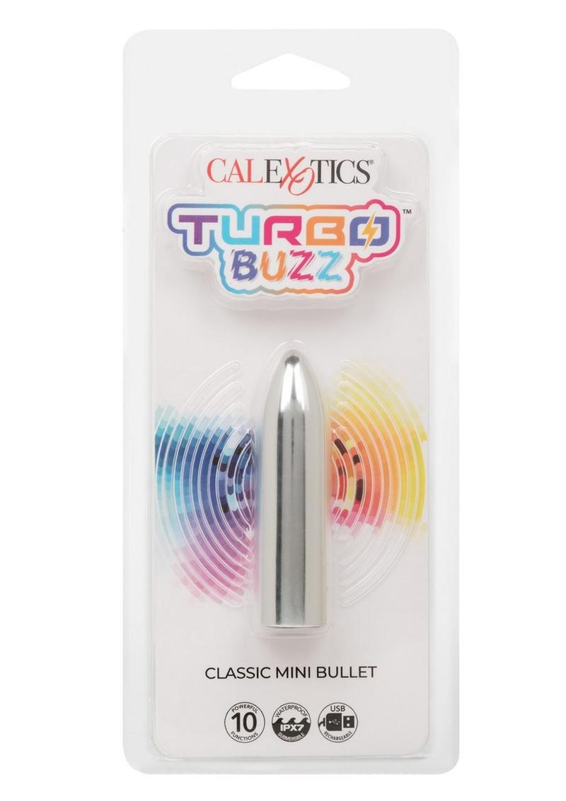 Turbo Buzz Classic Rechargeable Mini Bullet - Silver