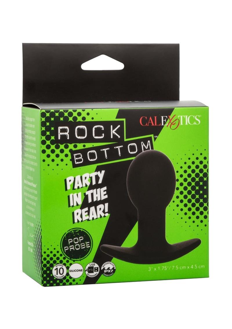 Rock Bottom Pop Rechargeable Silicone Probe - Black