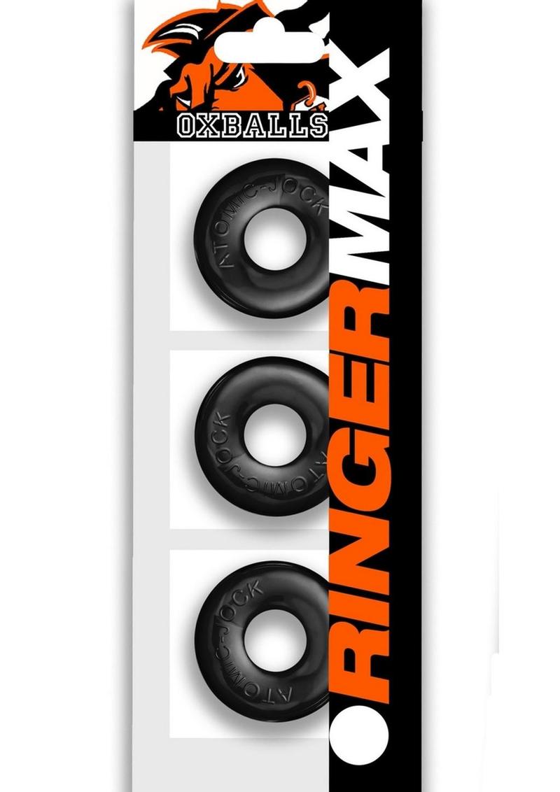 Ringer Max Cock Ring (3 Pack) - Black