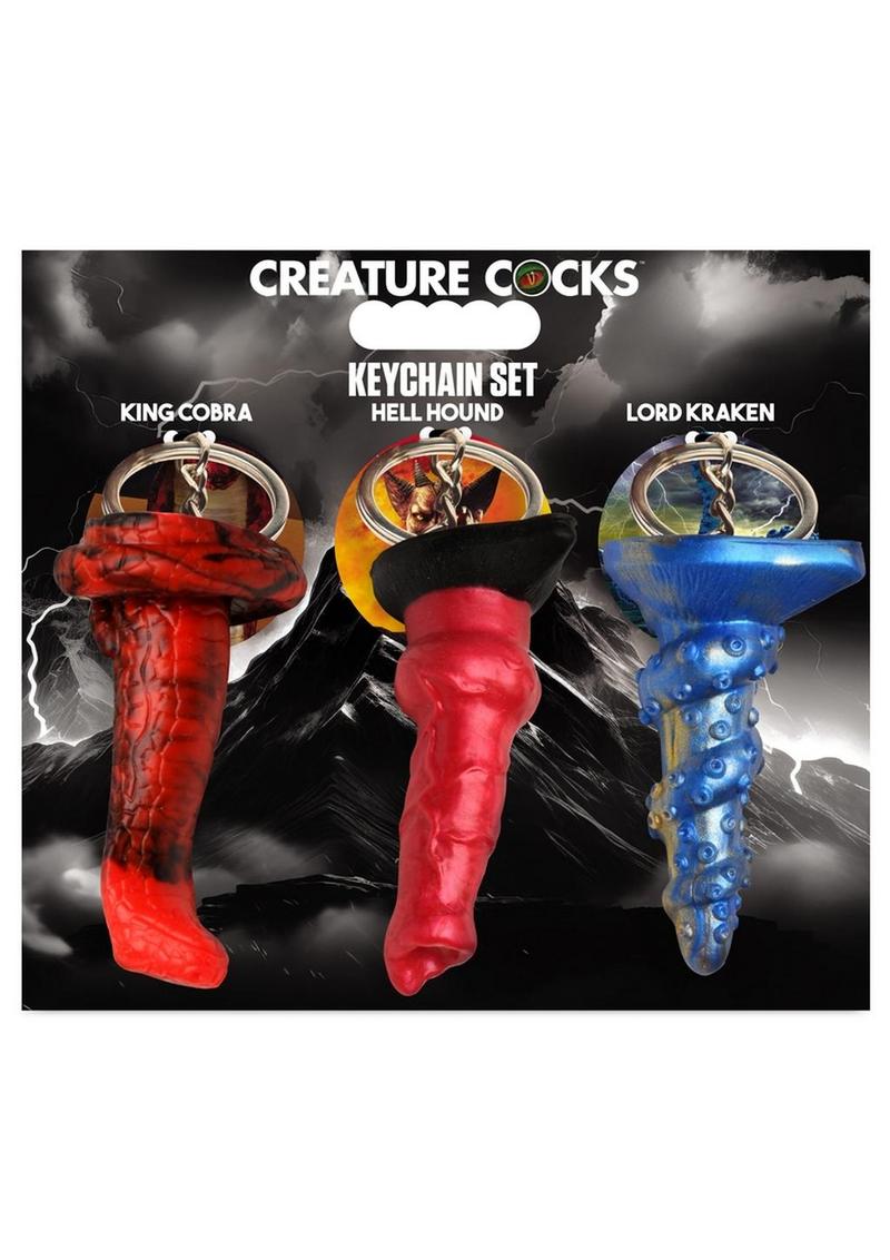 Hell-Hound and Lord Kraken Keychain Set (3 Piece) - Multicolor