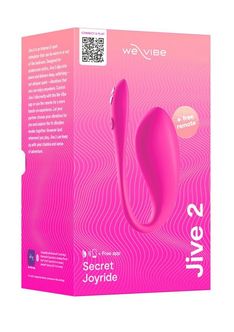 We-Vibe Jive 2 Silicone Rechargeable Remote Control Wearable G-Spot Vibrator - Electric Pink