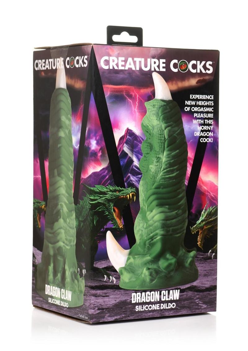 Creature Cocks Dragon Claw Silicone Dildo - Green/White