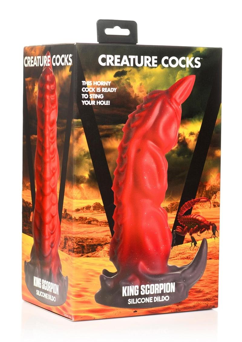 Creature Cocks King Scorpion Silicone Dildo - Red/Black