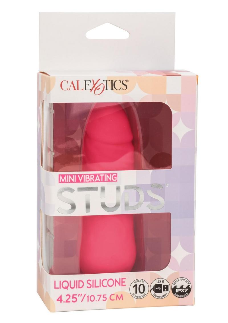 Mini Vibrating Studs Rechargeable Silicone Vibrator - Pink