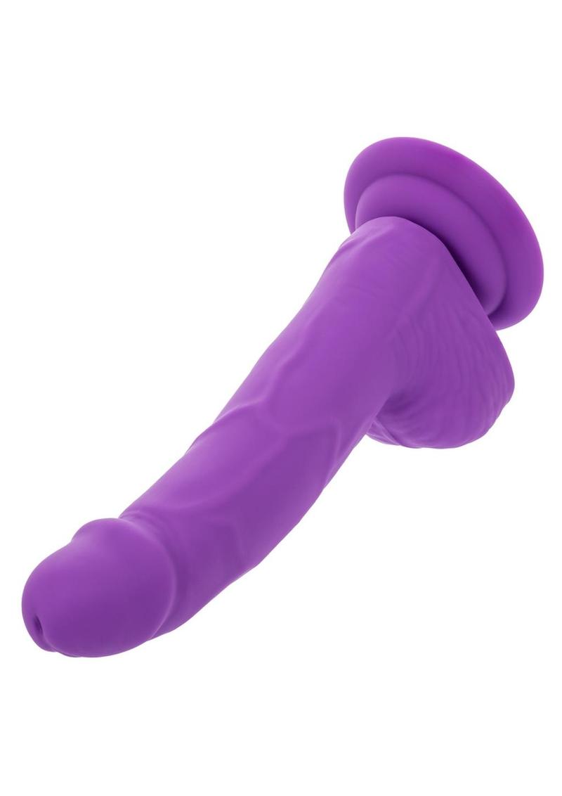 Neon Silicone Studs Dildo 6in - Purple