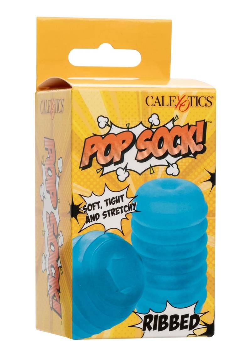 Pop Sock Ribbed Stroker - Blue