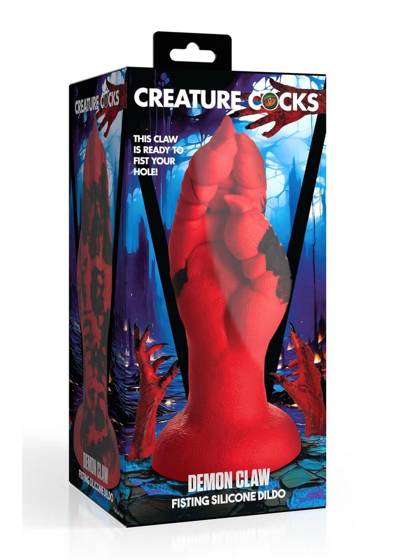 Creature Cocks Demon Claw Fisting Silicone Dildo - Red/Black
